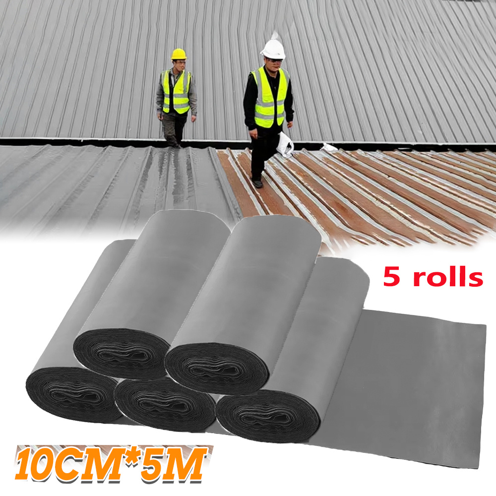 TEMU 5 Rolls Of Roof Repair Tape 10cm X 5m, Self-adhesive Sealing Patch, Self-adhesive Leak-proof Patch For Repairing In Rvs, Windows, Boats, , And