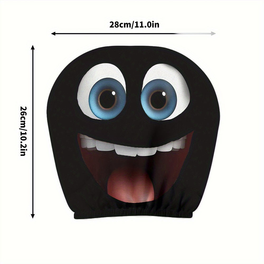 TEMU 2pcs, Cartoon Print Car Headrest Covers, Simple And , Elastic Non-stuffed Fit, Suitable For Long-distance Driving To, Break Relaxation, National Day Practical Gift