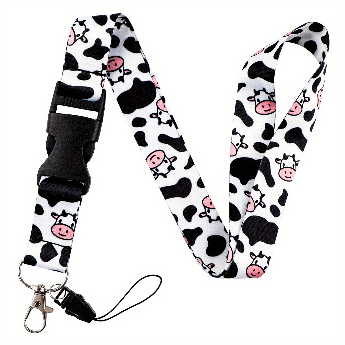 TEMU 1pc Lanyard Keychain Id Credit Card Cover Pass Mobile Phone Charm Neck Straps Holder Key Holder Additions | , Alloy Keychain, Chain Material