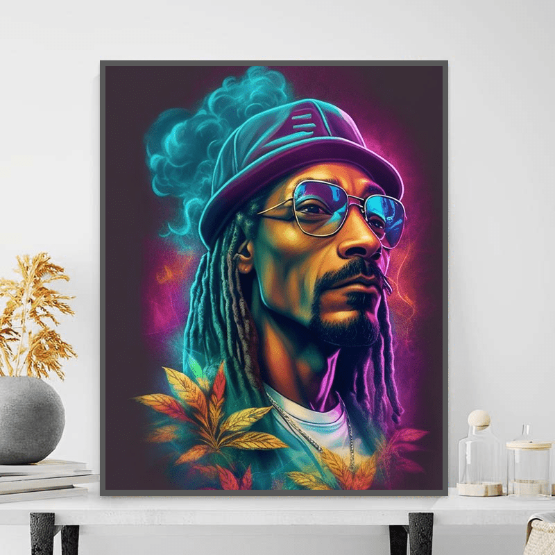 

Vibrant Hip-hop Cartoon Rapper 5d Diy Diamond Painting Kit - Wall Art Decor, 15.75x19.69in, Round Diamonds, - Music Lovers & Home Decoration