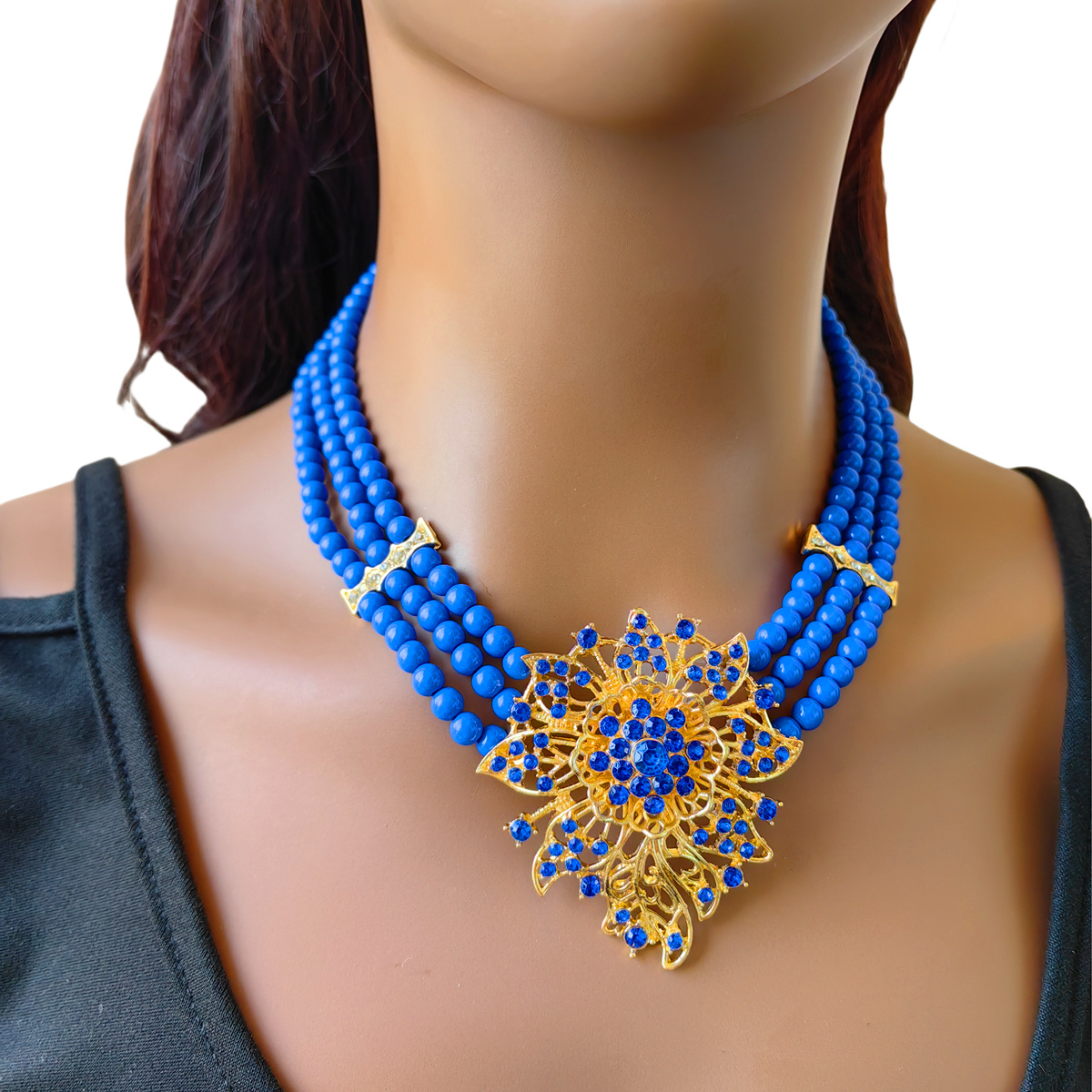 Middle Eastern Women's Triple Row Jewelry Set