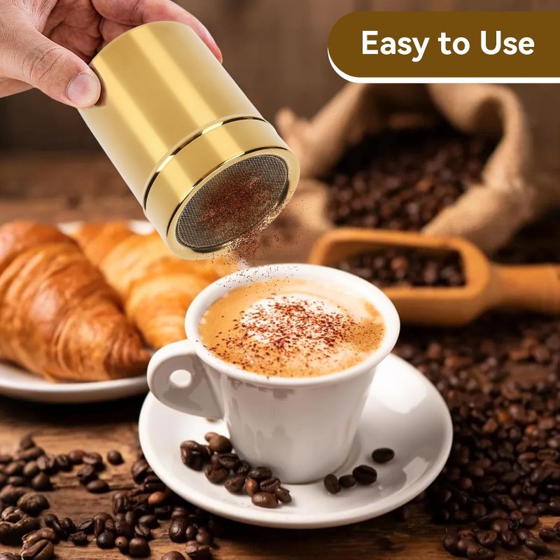 2pcs Powdered Sugar Shaker Duster with Lid