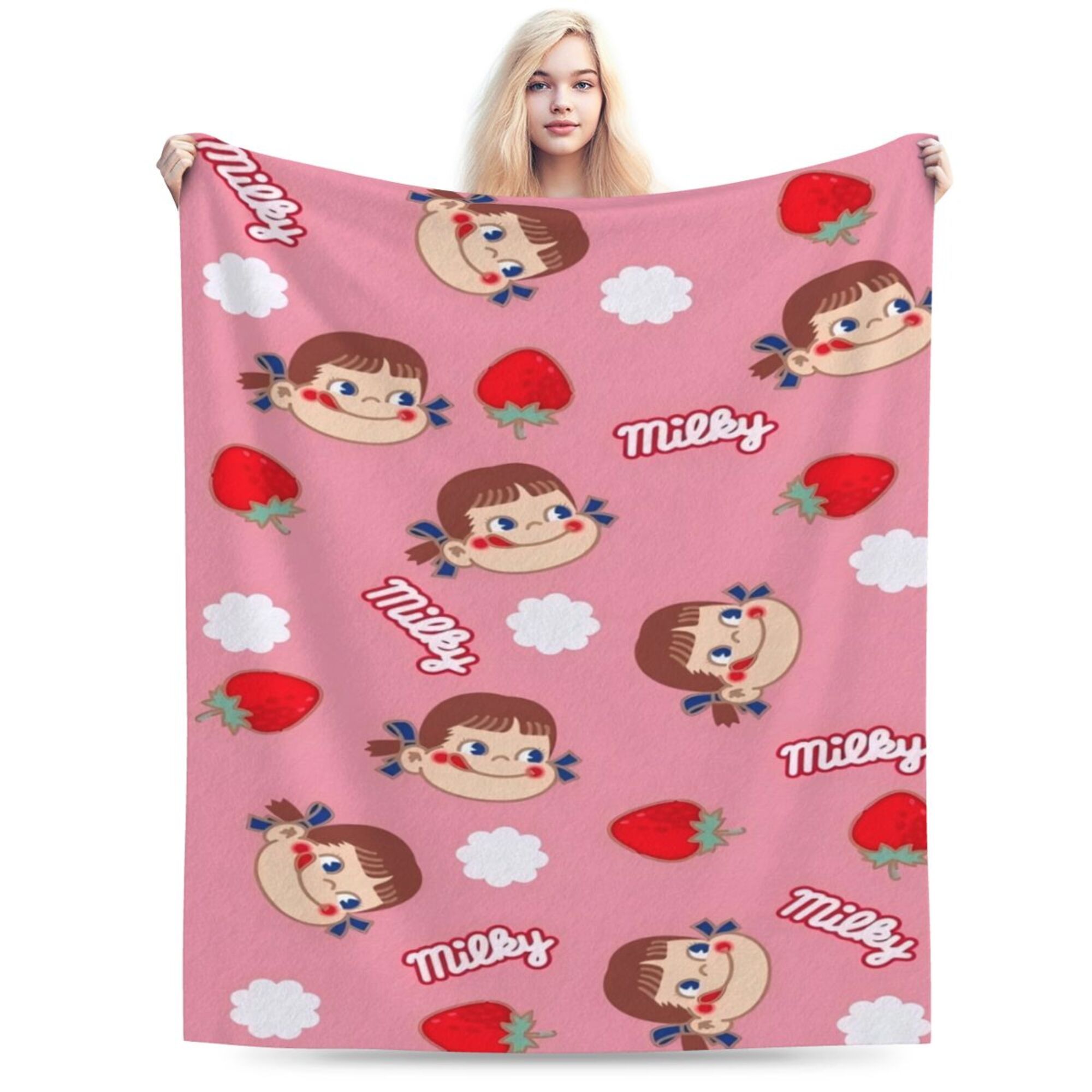 TEMU Charming Girl Blanket - , For , Bed & - For ,