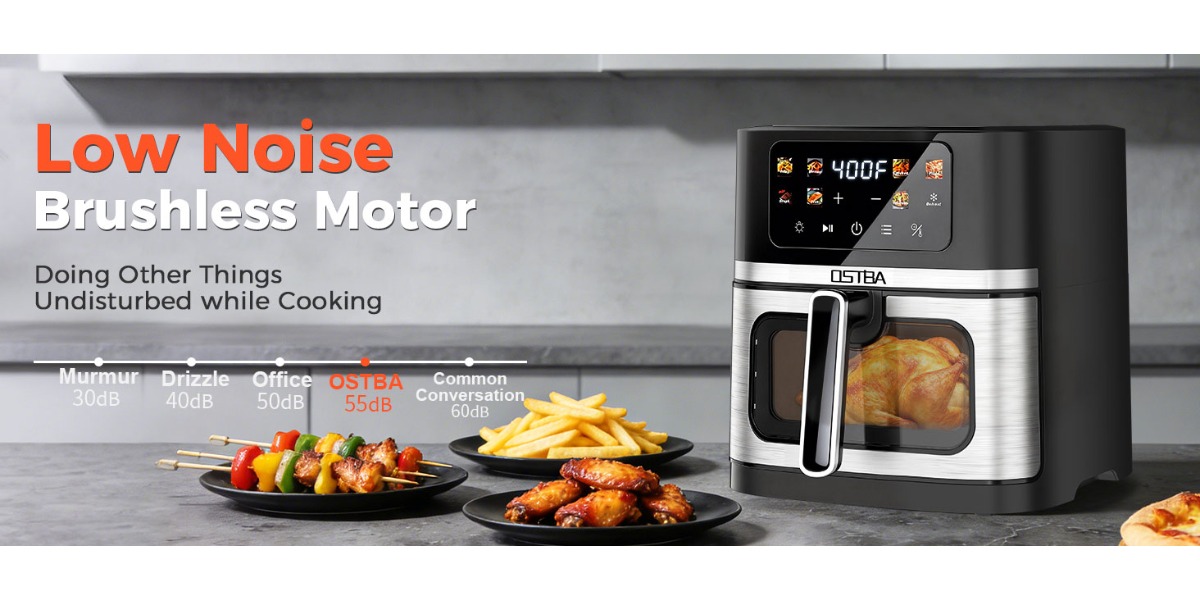 Ultimate 8.5QT Large Air Fryer – 1700W Visible Window Cooker 8 8.5QT Large Air Fryer with Visible Window, 1700W High Power Single Basket Airfryer, Digital Touchscreen with 8 Presets, Clear View Nonstick Basket, Auto Shut-off & Dishwasher Safe, XL Capacity for Family Size