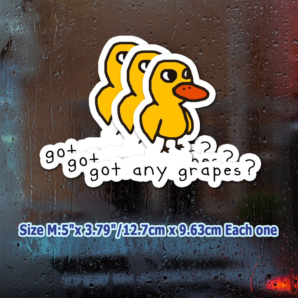TEMU Got Any Grapes? (alt. For Dark Colored Materials) Sticker Vinyl Bumper Sticker Decal Waterproof