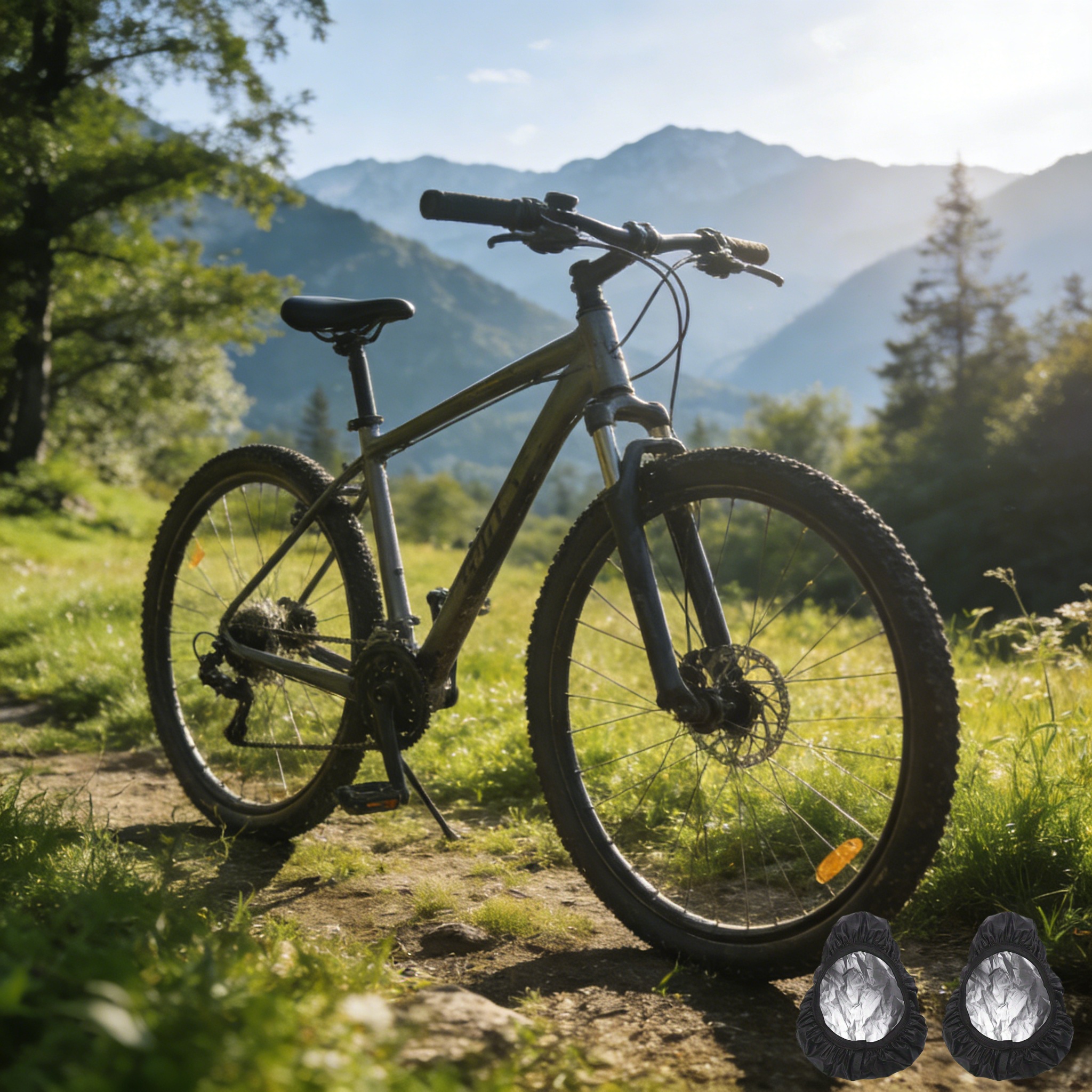 E-shop 2 Stück Schwarze Elastische Fahrradsattelbezüge – Langlebige Polyester-Sattelschoner für Rennräder & MTB, Unisex Fahrradzubehör für Erwachsene,