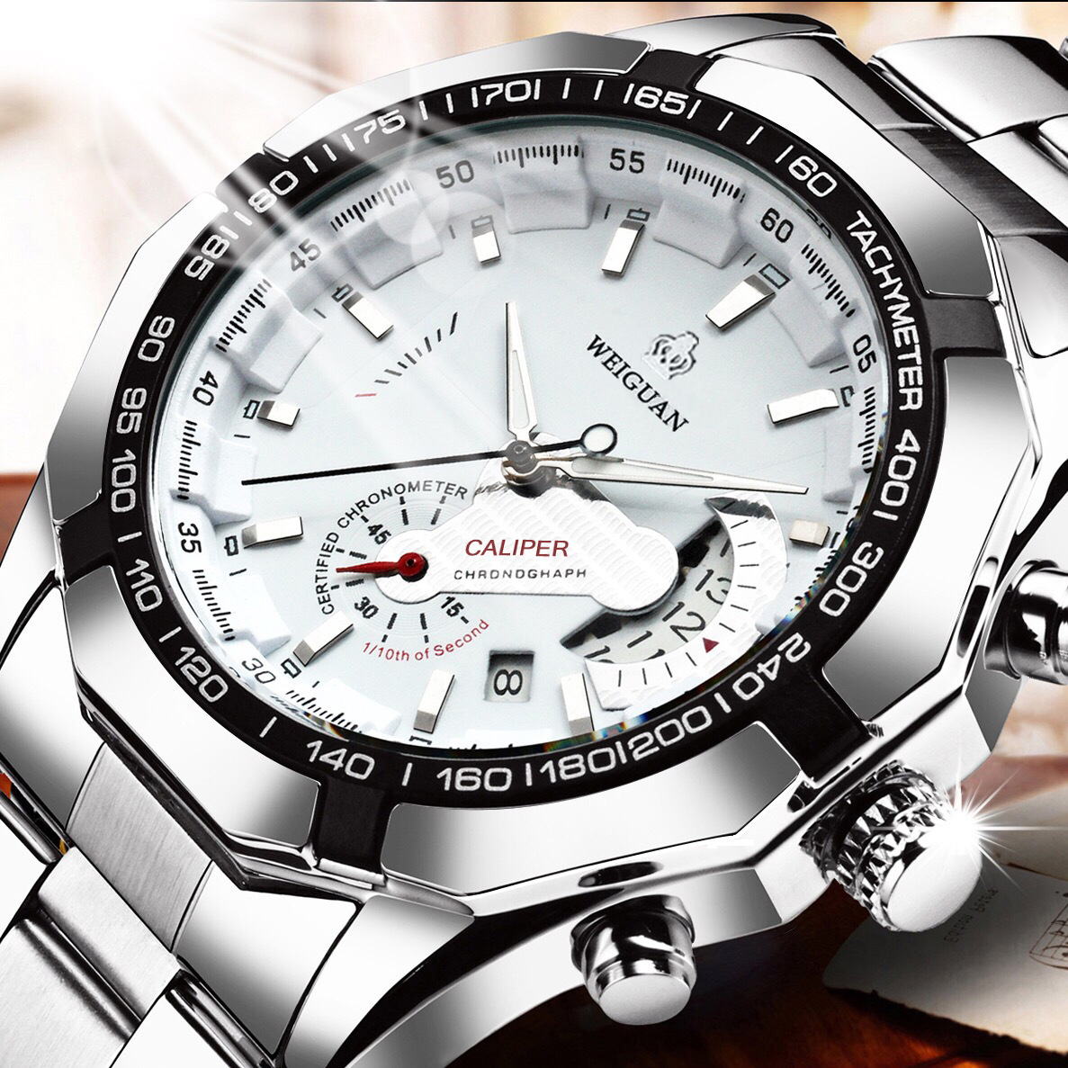 TEMU Popular Fully Automatic Movement Watch For Men, Featuring A Mechanical Design With A Skeleton Dial, Calendar, Waterproof Capabilities, Luminous
