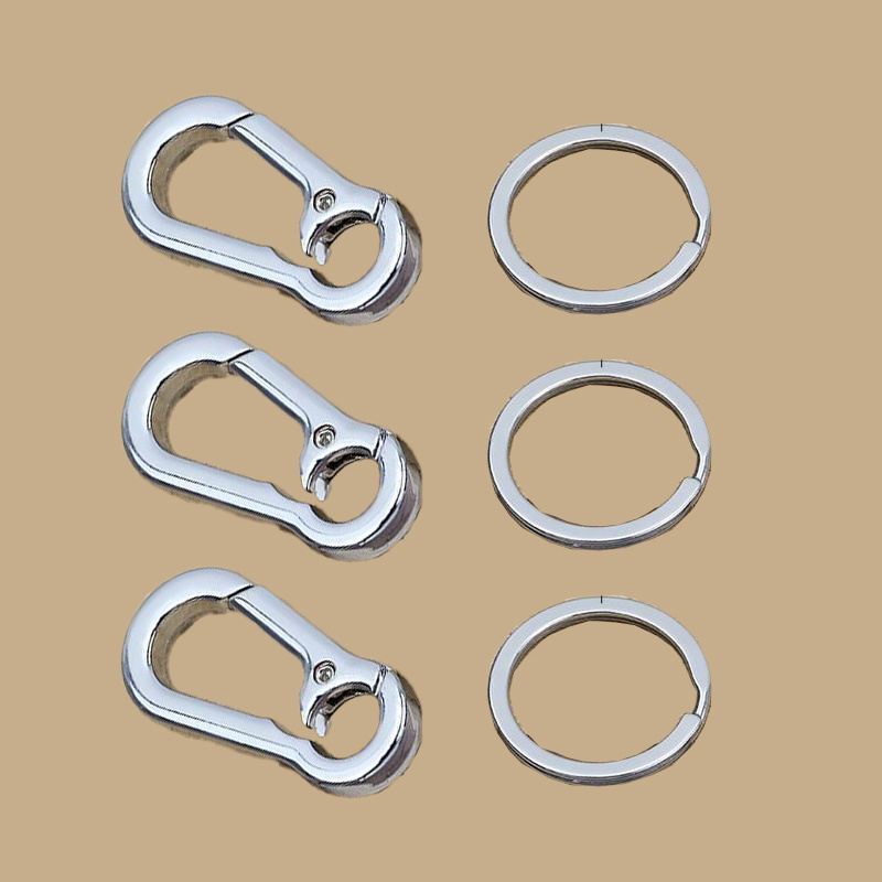 6pcs Set, Small Key Ring, Mini Edc Key Ring Chain Holder Organizer Pouch, Suitable For Wallet Pendant Hooks, Car Keychains, Parachute Keychain Lanyards