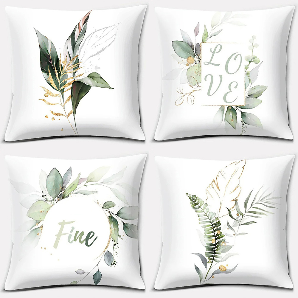 

4pcs Set -inspired Geometric & Print Pillowcases - Polyester, Zip Closure, Hand Wash Only - Home Decor, Office Chairs, And Sofa Accents (pillow Inserts Not Included)