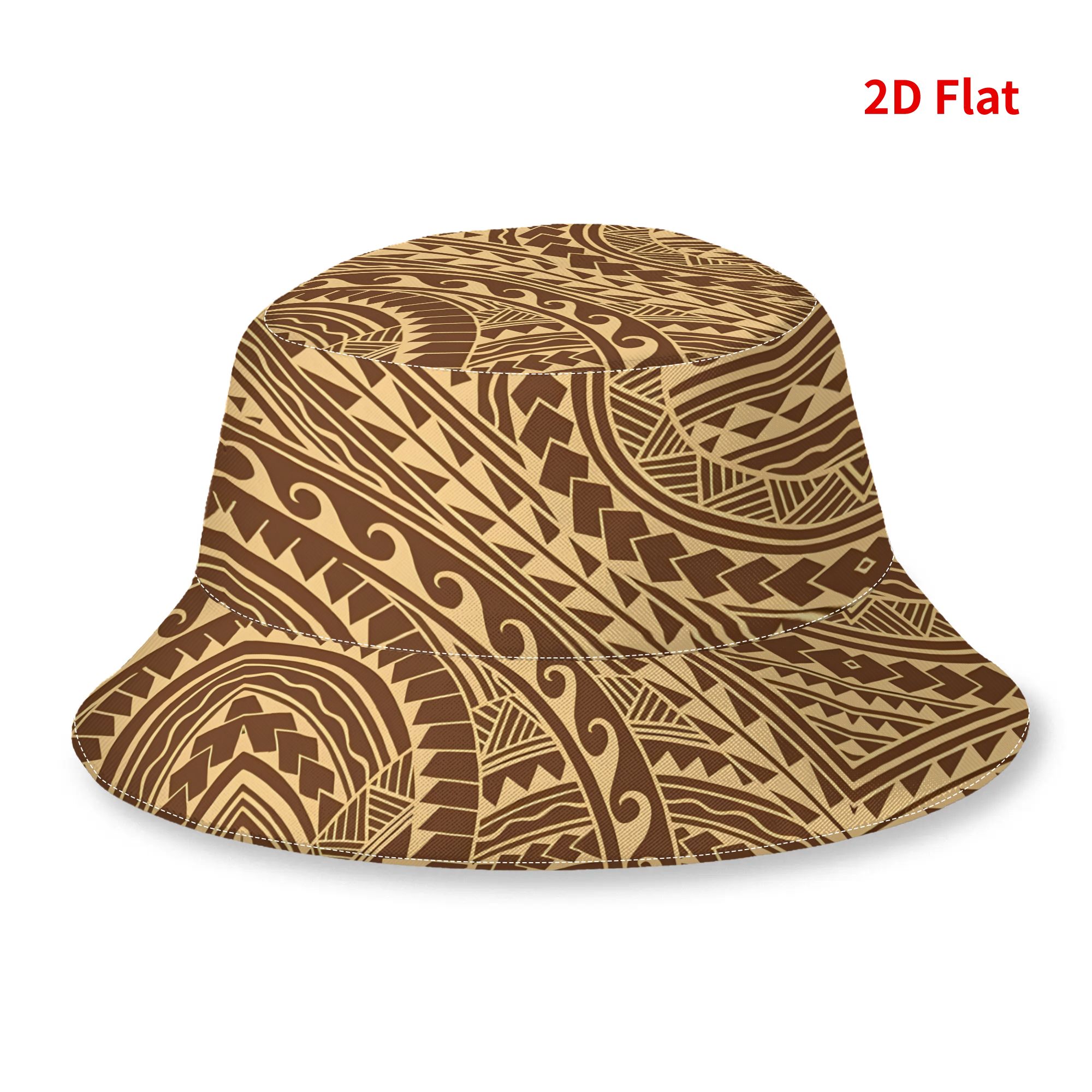 TEMU 2d Print Design Hand Drawn Maori Print Pattern Bucket Hat Unisex Hat Casual Headwear For Parties Hip Hop Comfortable Wear
