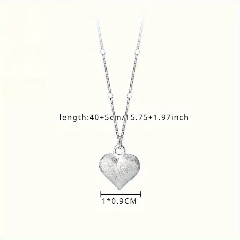 s925 sterling silver heart necklace for women delicate choker pendant luxurious hypoallergenic adjustable chain anniversary birthday valentine gift for wife girlfriend her casual attire party wedding beach vacation christmas gift Product details 4
