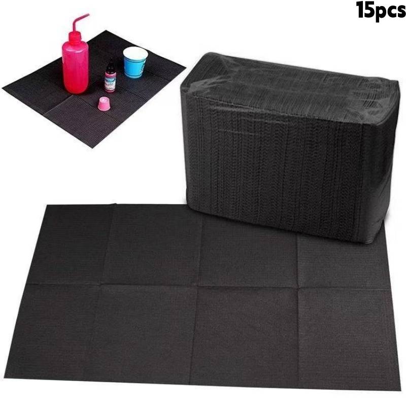 E-shop 15/70 Stück Einweg-Tischmatten Schwarz Wasserdichte Tattoo Reinigungspads, Nagel Reinigungspads, Tattoo-Lätzchen Tischdecke, Reinigungspads -