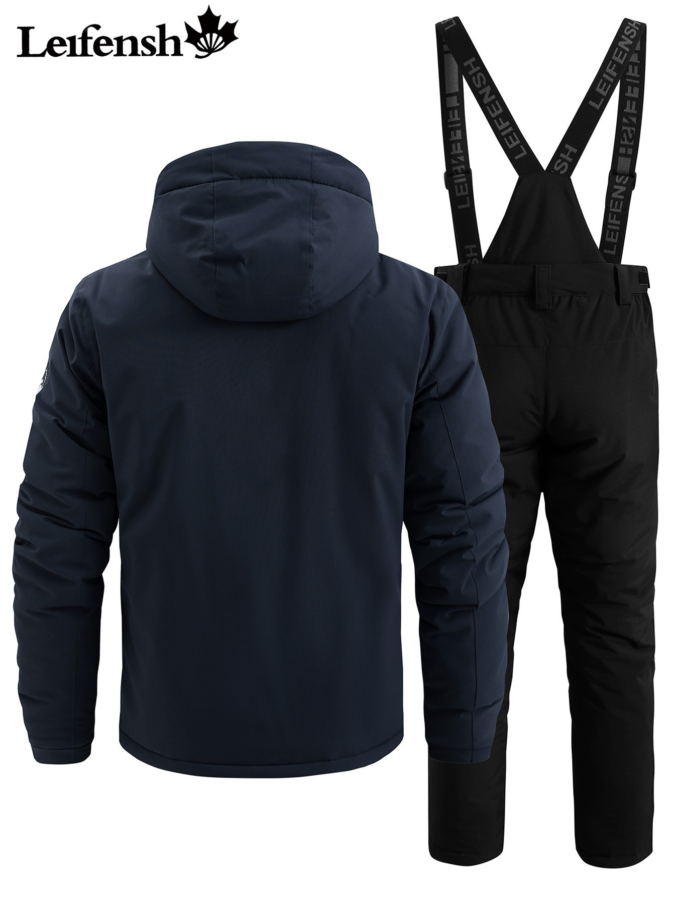 Men's Ski Jacket and Suit Set, 2pcs Windproof Snowboard Outfit
