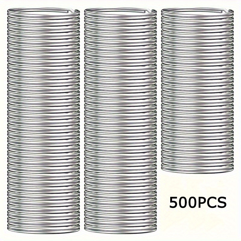 Temu 350Pcs Or 500Pcs Of Stainless Rings, Versatile Key Chains, Sturdy Accessories For Home And Car Keys, Ideal For Creative Crafting Supplies.-image