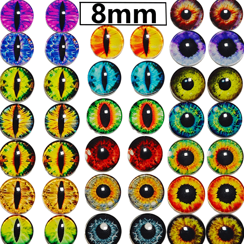 40pcs Assorted Glass Cabochon For Clay Doll Making Sculptures Props Craft Findings Jewelry Making
