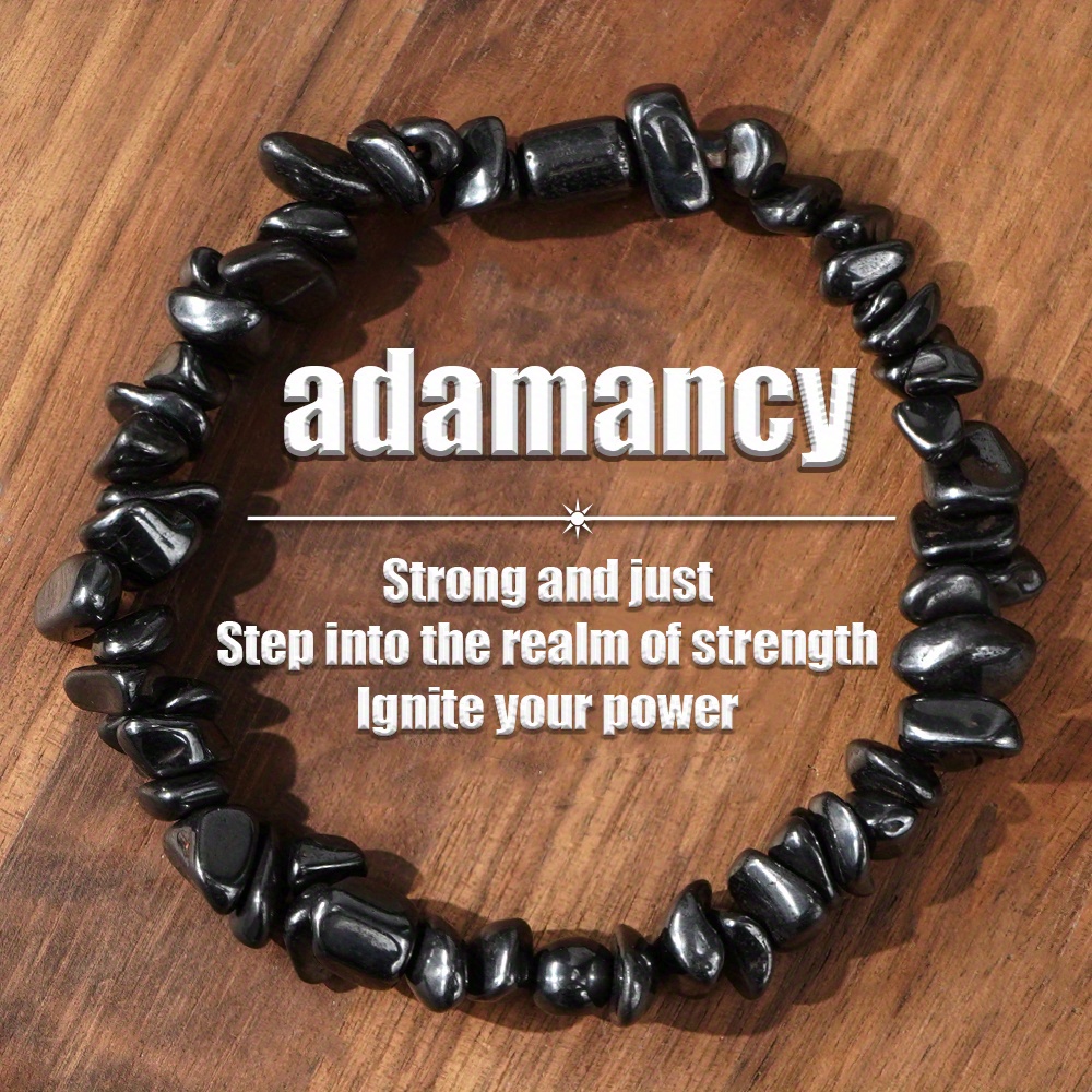 TEMU A Handcrafted Bohemian-style Black Onyx Bracelet - Powerful And Just, Entering Of Strength To Ignite Your Power. The Perfect Jewelry For Men And