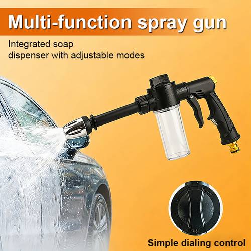 high pressure foam gun high pressure car wash foam gun with long handle adjustable nozzle for cleaning watering and inflating foam cannon and high pressure spray bottle