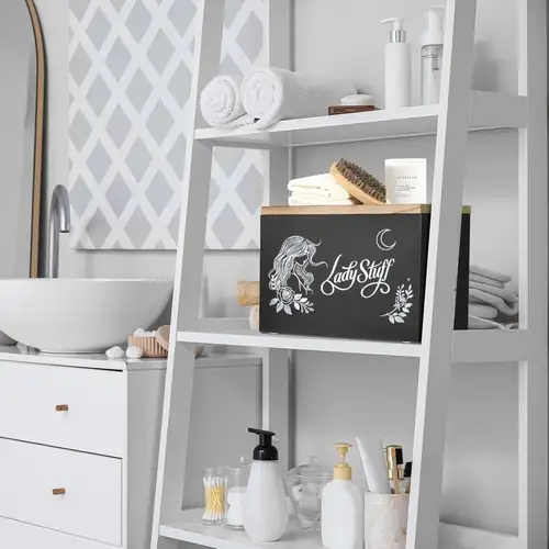 Boîte Discrète Produits Féminins Boîte De Rangement Salle De Bain à 2 Compartiments Avec Couvercle - Hygiène Féminine - Discret Organisateur Hygiène Féminine Boîte Discrète Produits Féminins Boîte De Rangement Salle De Bain à 2 Compartiments Avec Couvercle - Hygiène Féminine - Discret Organisateur Hygiène Féminine