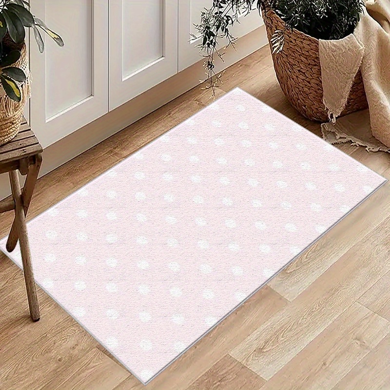 TEMU 1pc Polka Dot Pattern Front Door Mat Durable Welcome Mat Outdoor Indoor Entrance Door Mat Bedside Rug Bathroom Mat Small Floor Mat Suitable For
