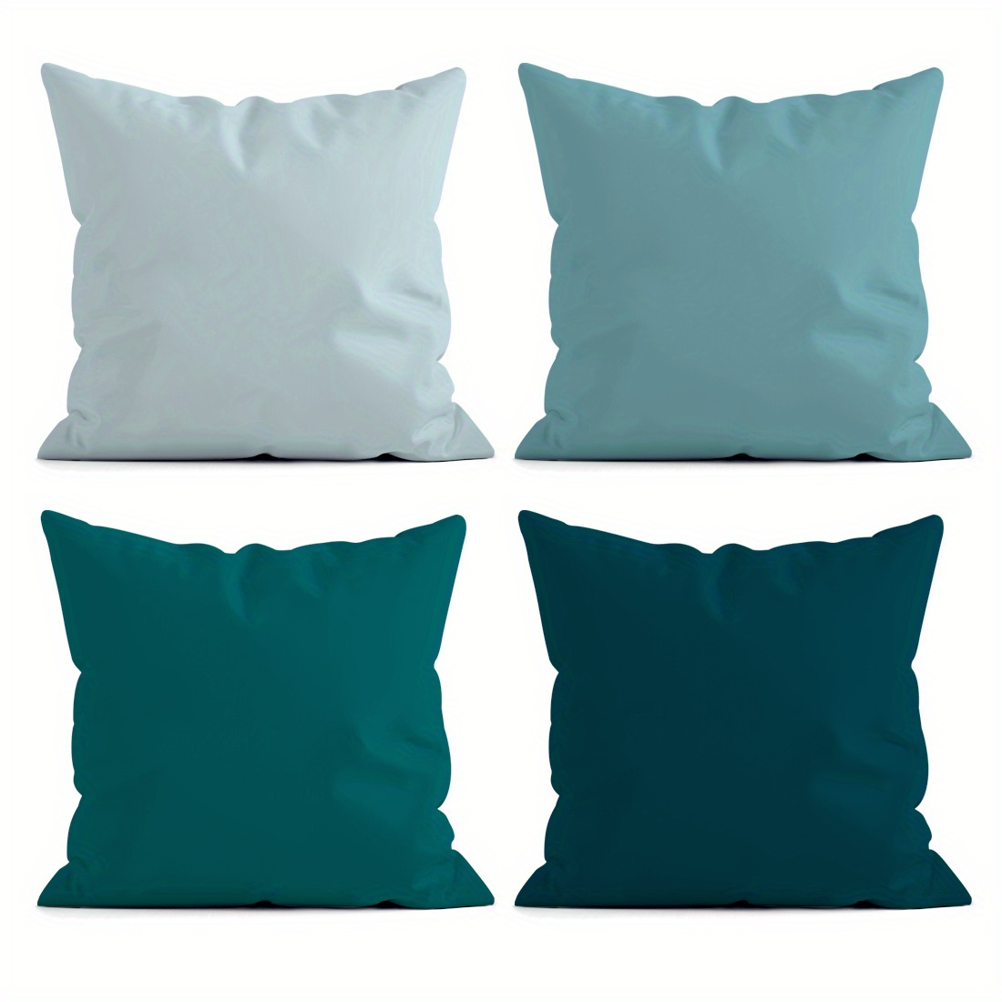 E-shop 4er-Set Moana Blaue Vier-Farben-Serie doppelseitig bedruckter Kissenbezug für Sofa - Kissenbezug aus Pfirsichhaut-Samt 45*45cm