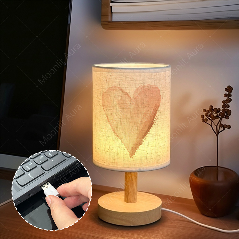 Fabric Desk Lamp with Cloth Lampshade
