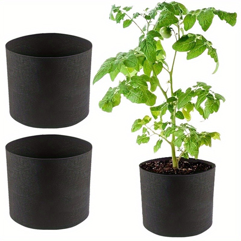Image of 3pcs Suitable For Planting In Seedling Bags, Growth Bags, Breathable Plant Growth Bags, Used For Planting Plants, Potato Planting, Tomato Planting, Indoor And Outdoor Gardening