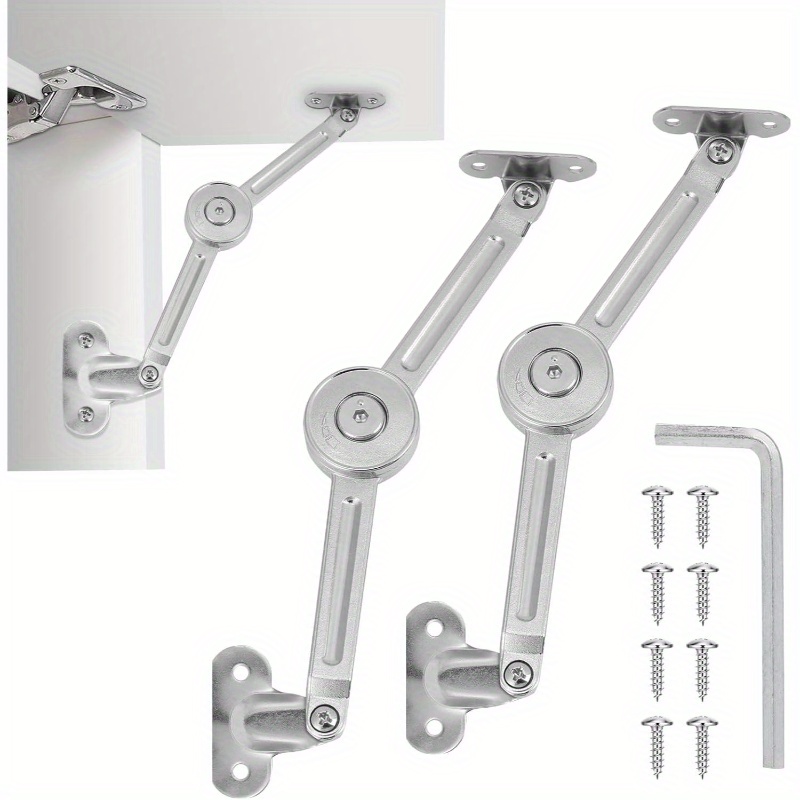 CYEAH Heavy Duty Lid Stay Hinges Set Of 4, Toy Box Hinges Soft Close