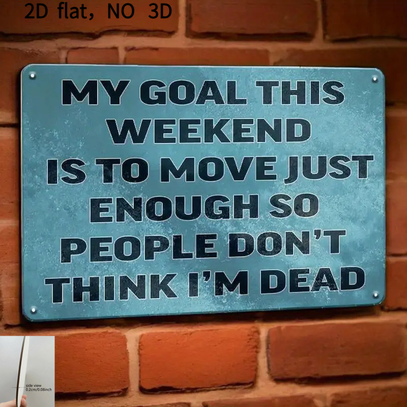 TEMU 2d Flat [bar Essentials] Humorous Wooden Sign - "this Weekend Is To Move Enough To Avoid People Thinking I'm Dead" - Country Retro Wall Decor,