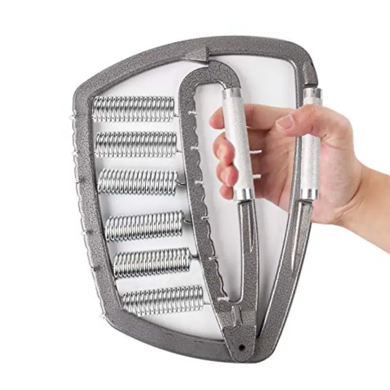 professional heavy-duty hand grip strengthener - 1200lbs max , adjustable grip strength trainer with 6- , non-slip base & ergonomic handle - portable muscle builder for home gym, office, weightlifting, crossfit - ideal for athletes, construction workers, surgeons - - targets forearms, wrists & fingers - (11”l x 6”w x 2.8”h) - no power required - carry bag, hand muscle trainer, strength training equipment, Product details 0