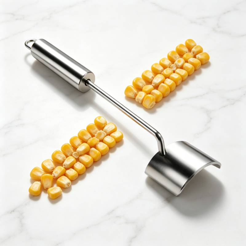 TEMU Long Handle Corn Stripper And Remover, Stainless Steel Corn Cob Peeler Easy To Clean Dishwasher Safe, Kitchen Gadget For Grilling Salad Soup, 1