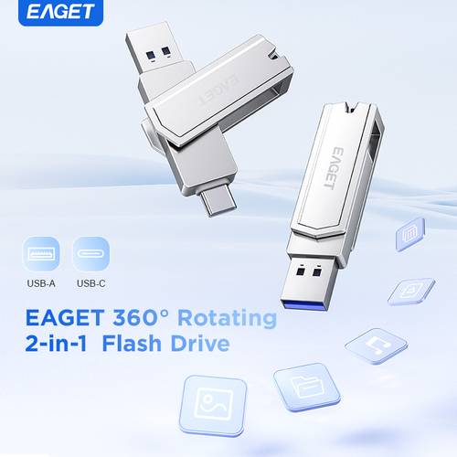 USB C Flash Drives, Metal U Disk OTG, with Dual Ports, High Stick 32GB/64GB/128GB/1TB USB3.2 Typc-C Flash Drive Disk