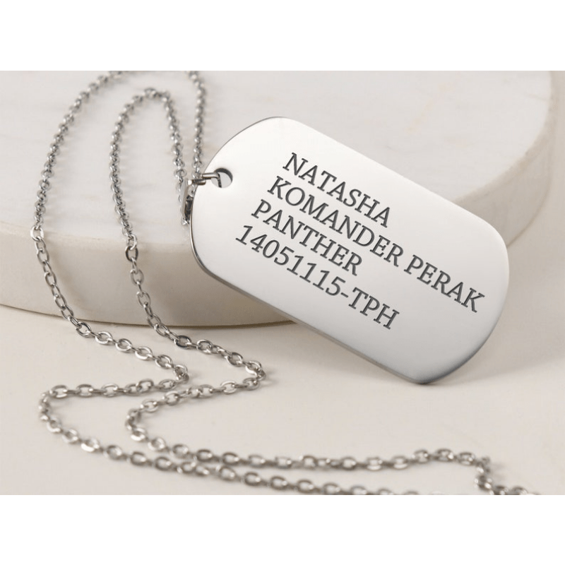 men's personalized military dog tag necklace custom engraved