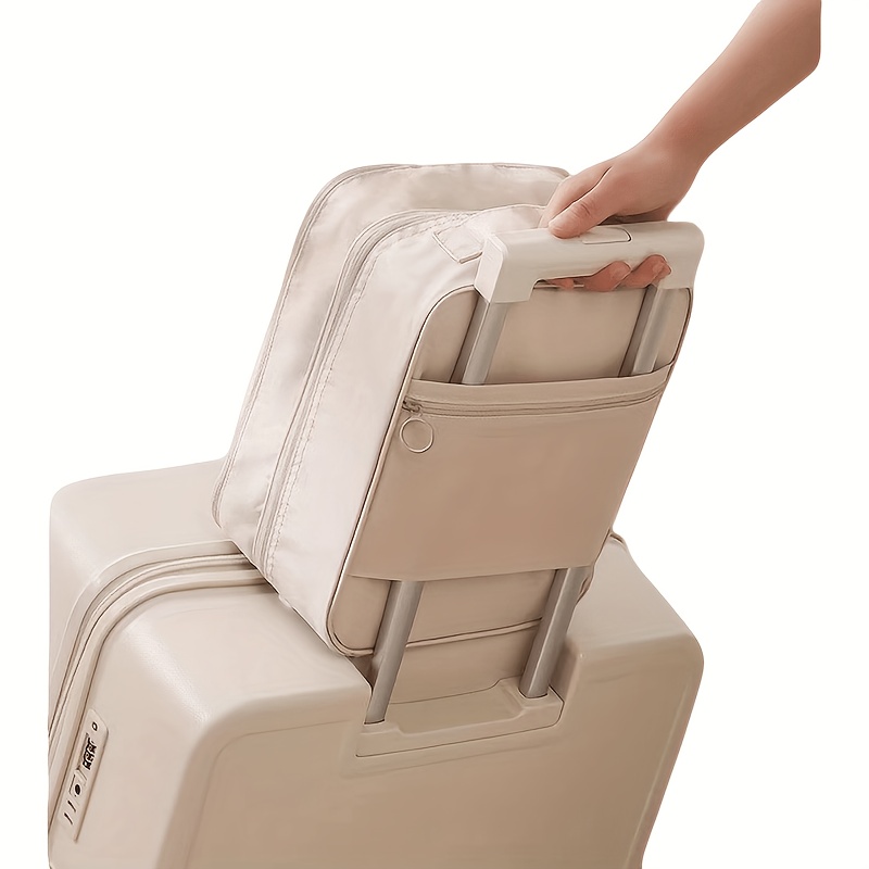 TEMU Travel Shoe Bag/high-capacity For 3 Pairs/durable Dust-proof Breathable Storage/black Comfortable Handle