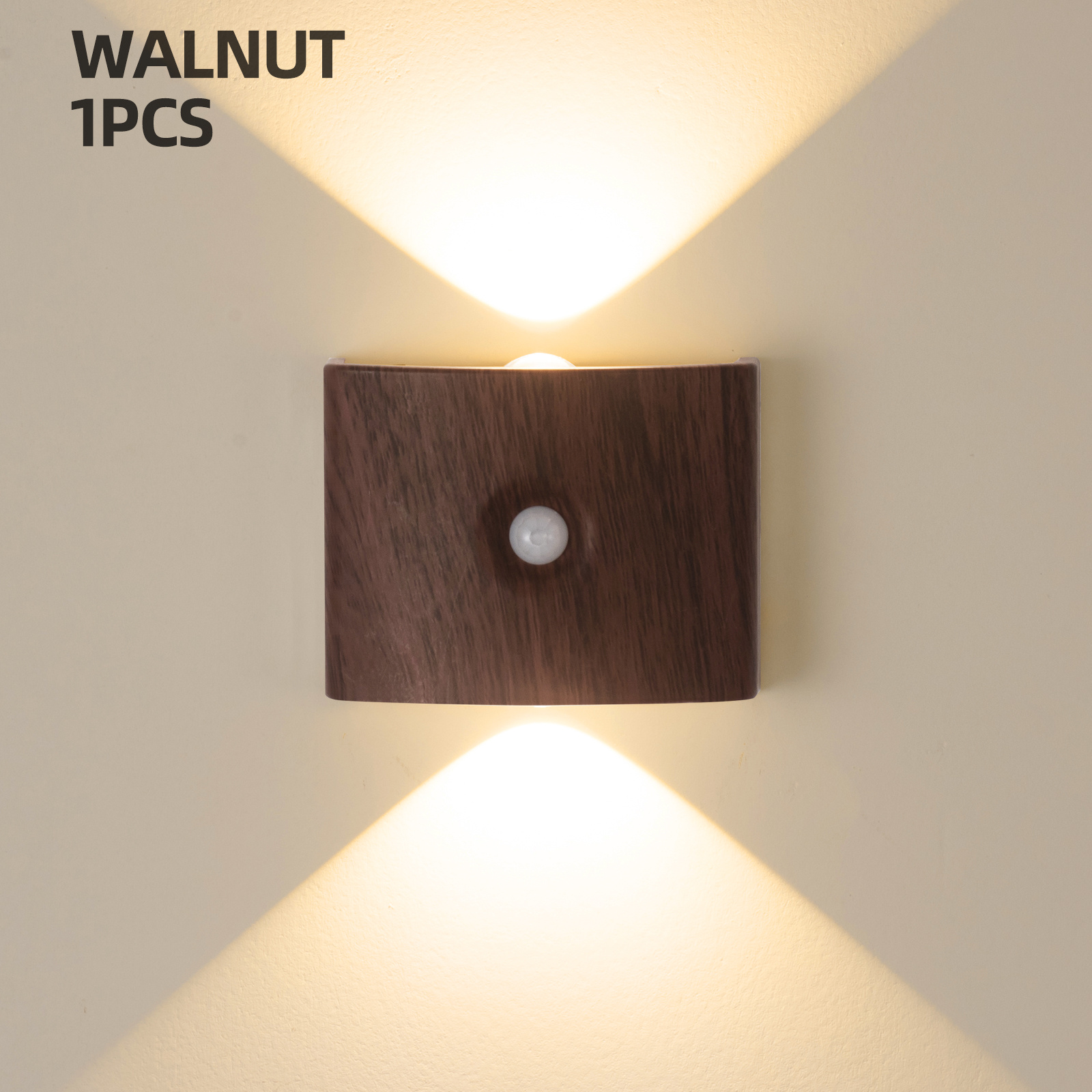 TEMU Smart Led Wall Light With Motion Sensor & Dimmer, Usb Rechargeable Magnetic Night Lamp Suitable For Stairs, Bedrooms, Cabinets,, Wireless