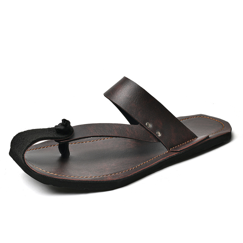 mens korean style fashionable outdoor flip flops vietnamese style sandals mens summer shoes outdoor non slip trendy beach slippers