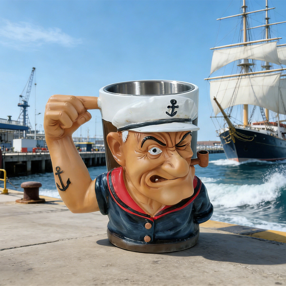 TEMU Large-capacity 3d Coffee Cup- Cartoon Design Resin Coffee Cup, Made Of Durable Abs Material, Perfect For Home, Workplace, Or As A Gift, A Unique