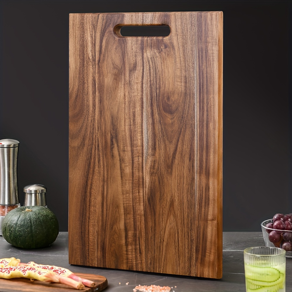 TEMU Wooden Cutting Board Square Acacia Wood Cutting Board, Simple Cutting Board For Cutting Steaks, Household Hardwood Thick Cutting Board, Thick