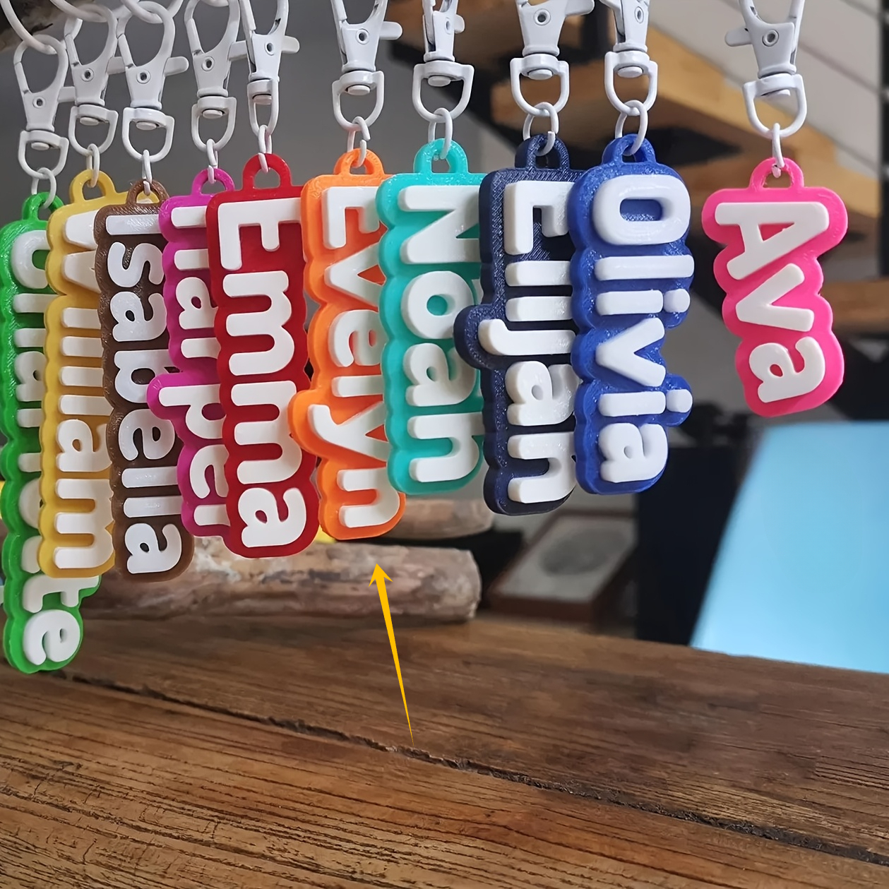 TEMU Llavero personalizado con impreso en 3D, llavero, etiqueta para mochila, botella de agua, lonchera, recuerdo de de