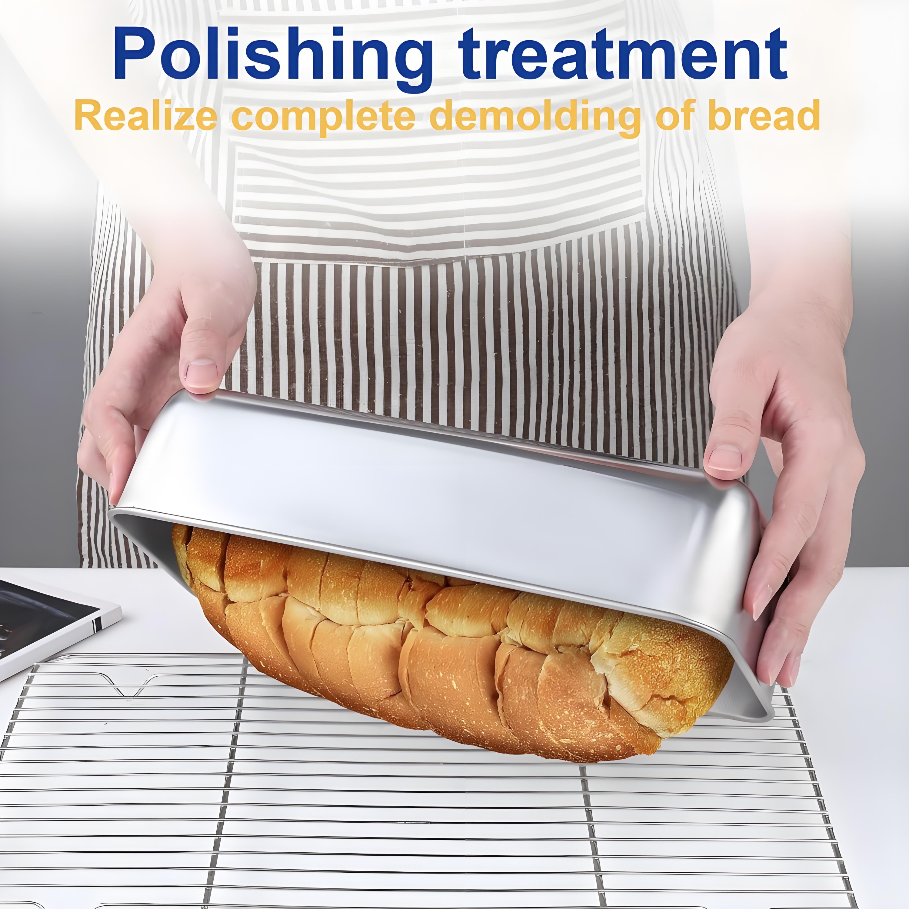 2pcs Rectangular Stainless Steel Bread Pans Set