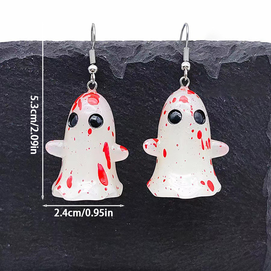 3pc Halloween Themed Pendant Necklace & Earrings Set, Women's
