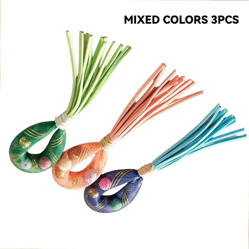TEMU 3pcs Jouet à mâcher interactif pour chat, couleurs assorties, tube en , jouet pour chaton avec clochette et gland, jouet anti-stress pour chat