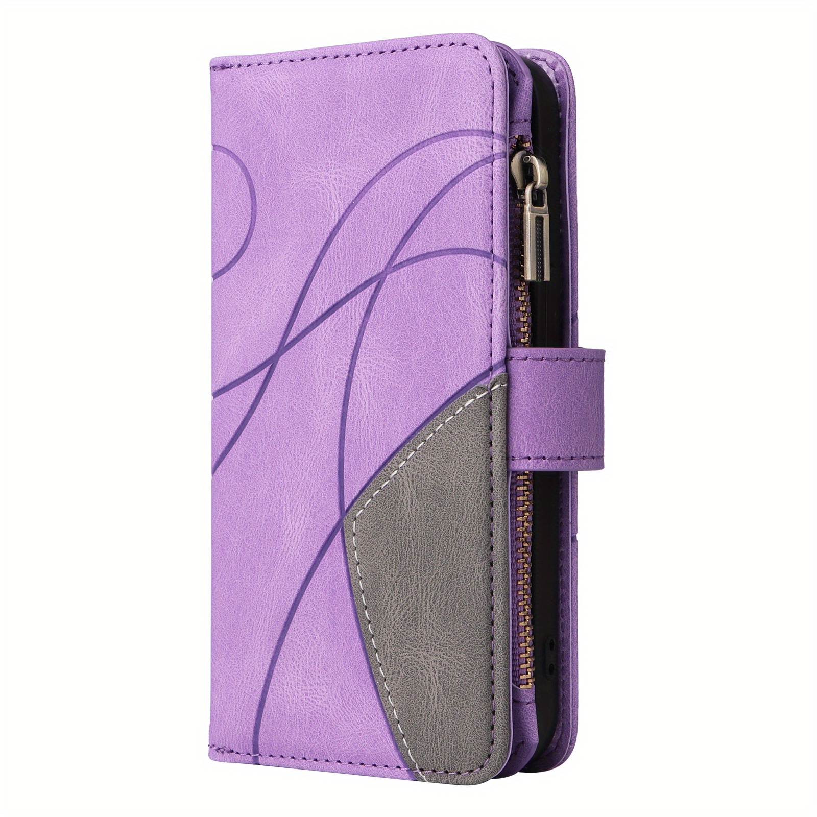 TEMU Phone Case - A 9-card Red Zipper Wallet Phone Case, High-quality Light Luxury Minimalist Versatile Fashion Phone Case, Suitable For Galaxy A17,
