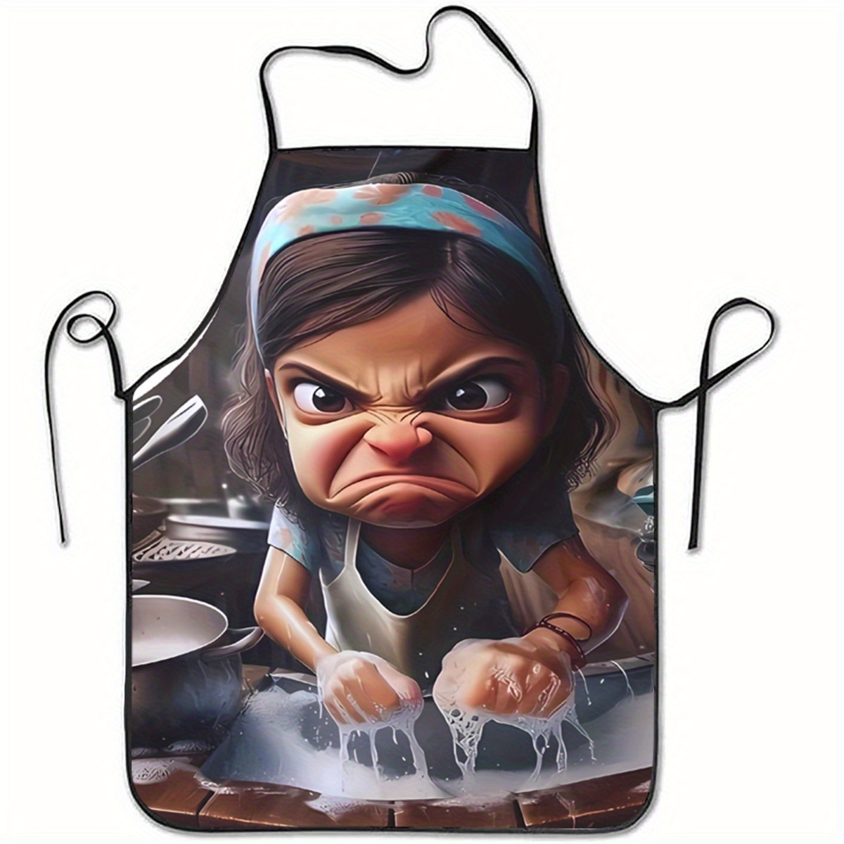 TEMU 1 pieza Delantal divertido de mujer enojada - Delantal humorístico de pasta con temática italiana, adecuado para hornear, , cocinar y limpiar,