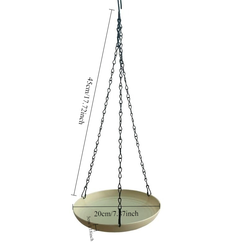 Image of 1pc Outdoor Hanging Bird Feeder, Suitable For Feeding And Watering , Made Of Plastic Material Easy To Clean, Ideal For Yards And Gardens