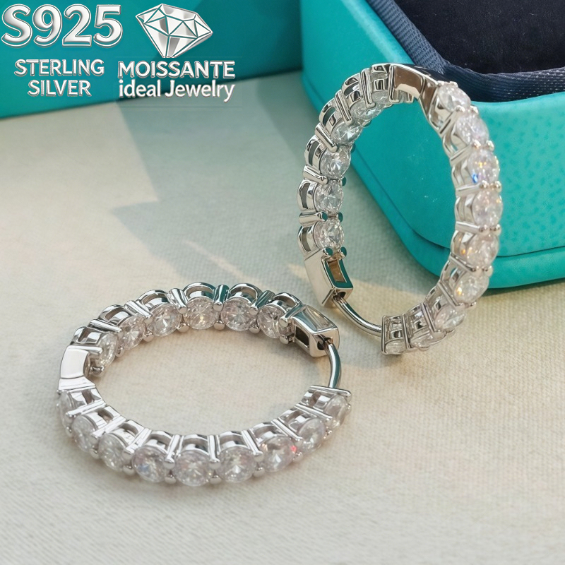 TEMU Boucles d'oreilles exquises en moissanite, bijoux de fiançailles et de mariage élégants, cadeaux parfaits pour Noël et Halloween
