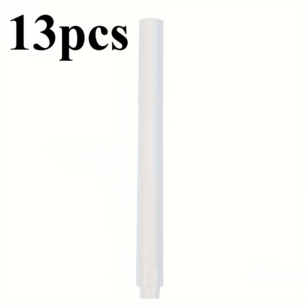 Image of 13pcs Set Of White Liquid Chalk Markers, Quick-drying And Easy To Erase, Suitable For Blackboards, Glass, And Windows, 14 And Up, Office Stationery