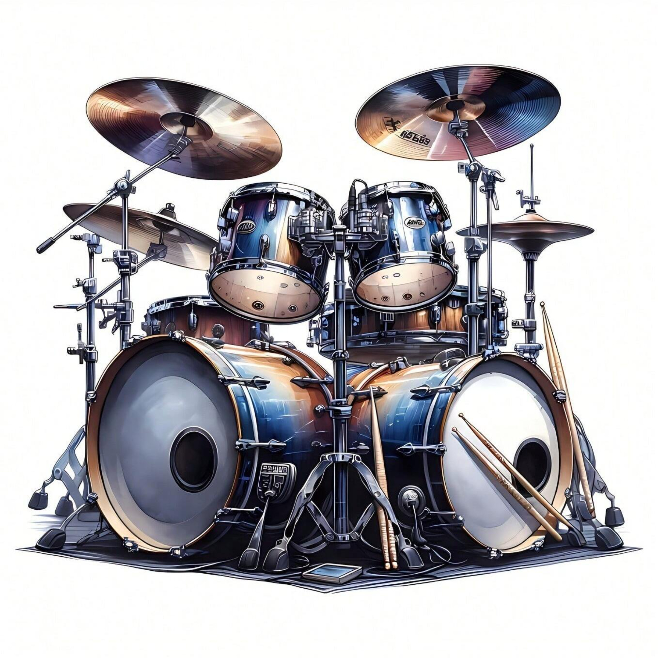 TEMU Set Of 6 L3+s3 Cartoon Drum Heat Transfer Designs Made From Plastic, Suitable For Iron-on Vinyl Printing. Ideal For T-shirts, Hoodies, Apparel,
