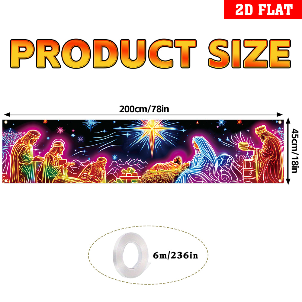 TEMU Bannière 2D Plate, 2D Plate - 2D Plate, 2D Plate - 2D Plate, Bannière de Panneau de Jardin Activée par les UV 1pc avec l' des et la en Polyester