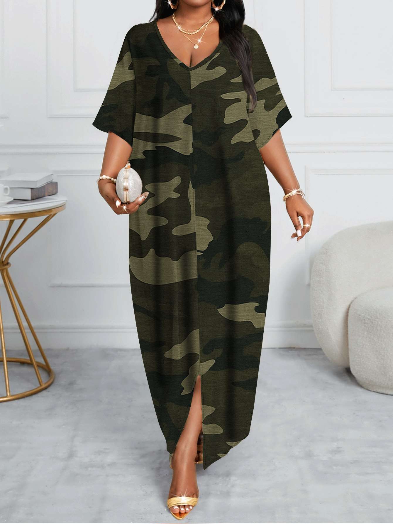 chinese dress ladies CAMO MAXI DRESS main image 0