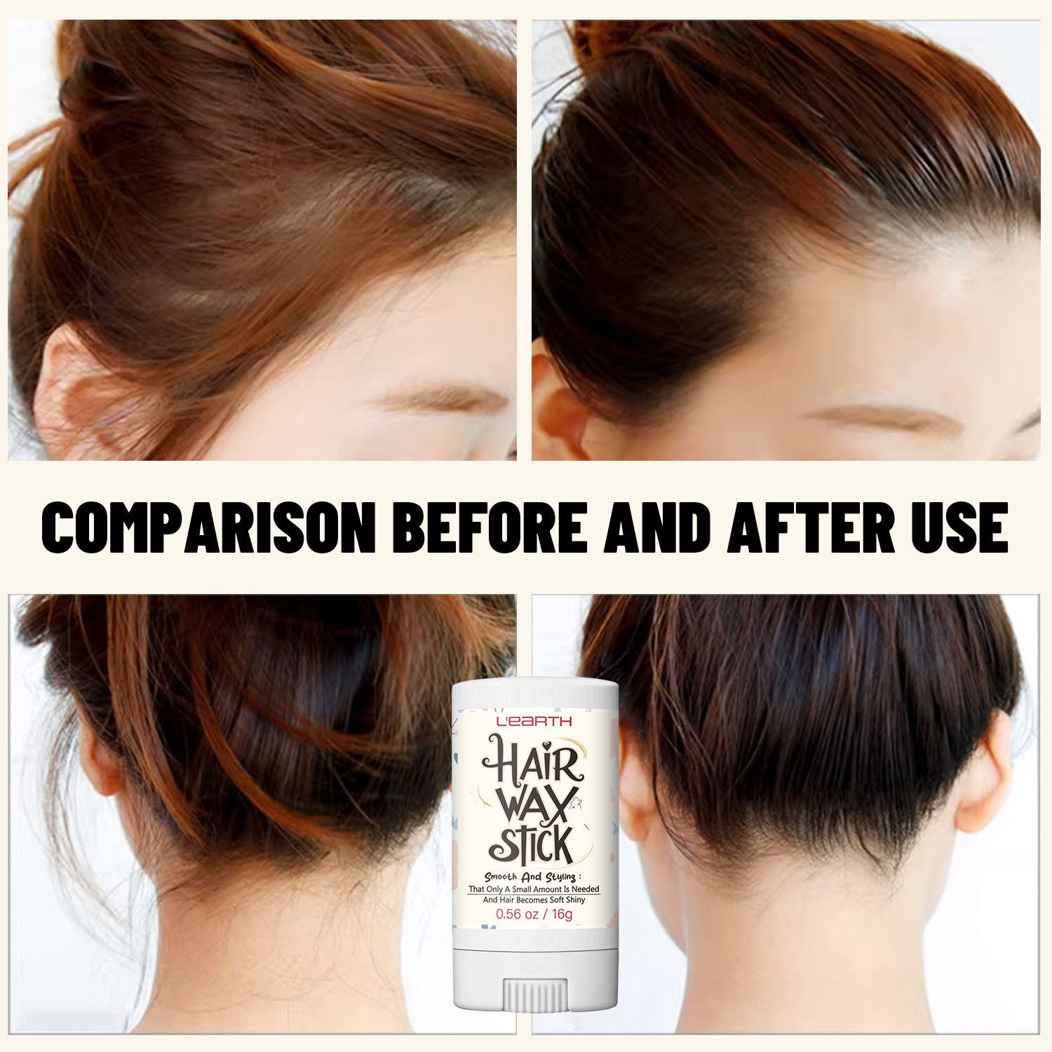 Hair Wax Stick for Controlling Edges and Flyaways